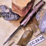 Hunting Ready: 6.5-Inch Damascus Steel skinning Knife