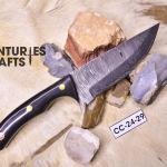 Rugged Precision: 10-Inch Damascus Steel Hunting Knife