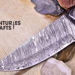 Rugged Precision: 10-Inch Damascus Steel Hunting Knife