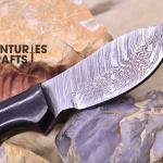 Precision Slicing: 12-Inch Damascus Steel Hunting Meat Knife