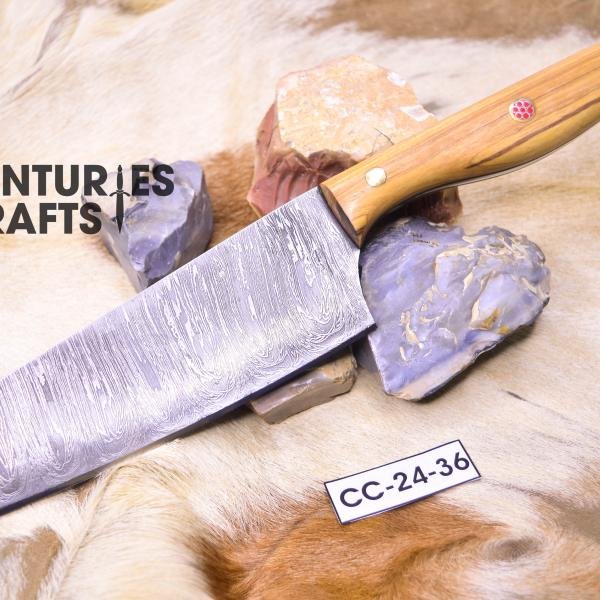 Elevate Your Campfire Cooking: 12.5-Inch Damascus Chef Knife