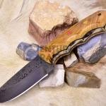 8 Inch Hand Forged Damascus Hunting and Camping Knife.