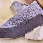 8 Inch Hand Forged Damascus Hunting and Camping Knife.