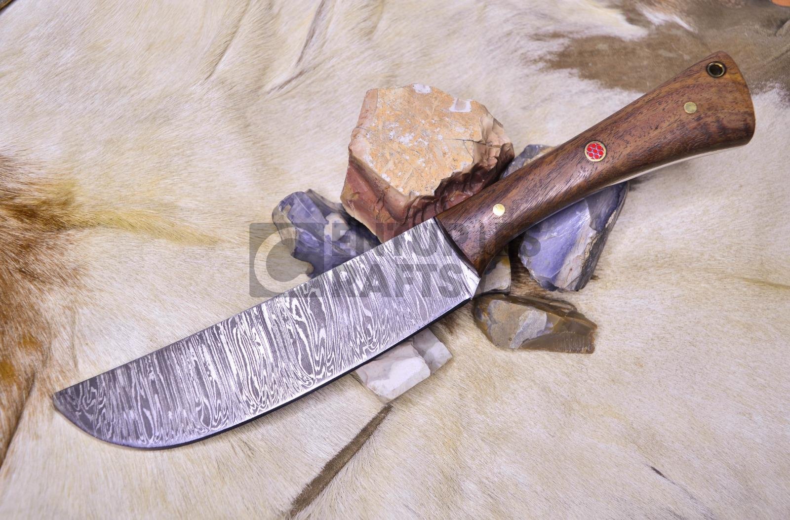 12-Inch Hand Made Damascus, Hunting, Camping, Bush Craft and Chef Knife.